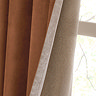 Verso Reversible Blackout Curtains in Cinnamon close up texture image
