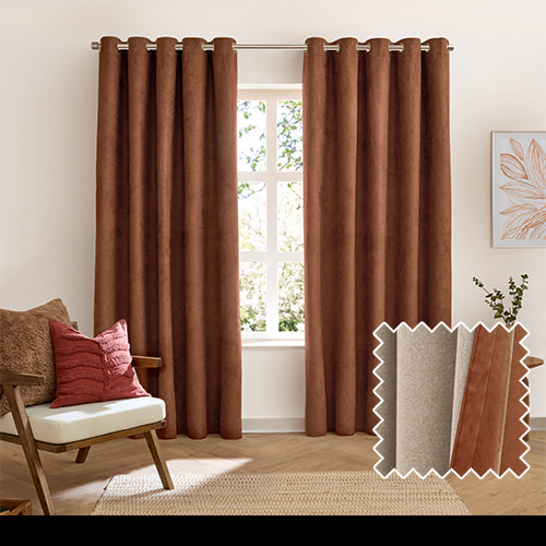 Verso Blackout Curtains - Cinnamon