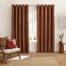 Verso Reversible Blackout Curtains in Cinnamon over a window image