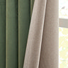 Verso Reversible Blackout Eyelet Curtains in Green close up texture image