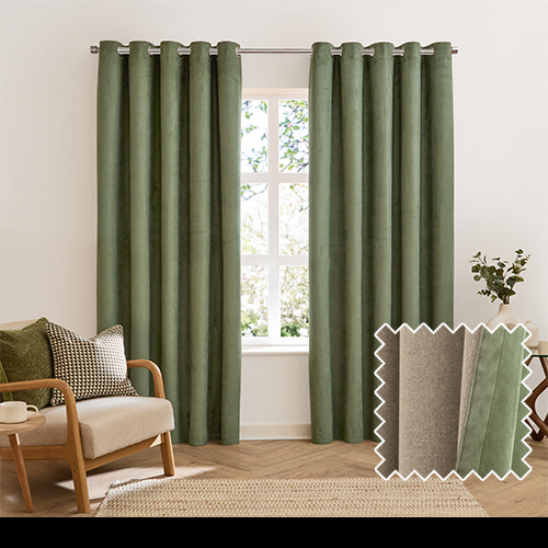 Verso Blackout Curtains - Green