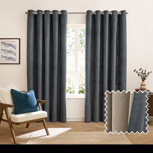 Verso Blackout Curtains - Petrol
