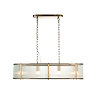 cut out image of four pendant light with ribbed glass