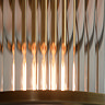 close up image of ribbed glass texture of ceiling light