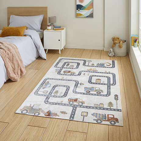Kids map rug on floor image 1