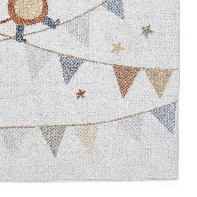 Vida Kids Monkey Rug close up image 4