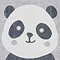 Vida Kids Panda Rug close up image 4
