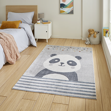 Vida Kids Panda Rug on floor image 1