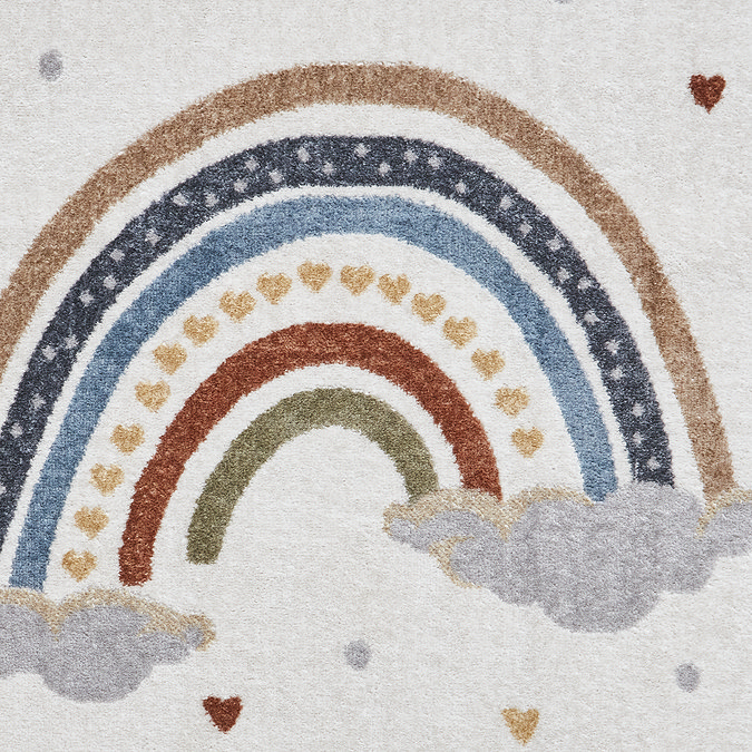 Vida Kids rainbow rug close up image 4
