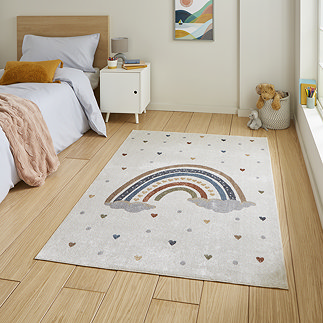 Vida Kids Rainbow rug on floor image 1