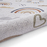 Vida Kids rainbow sun rug close up image  8