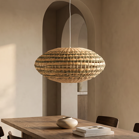 Large Vide Large Woven Rattan Light Shade