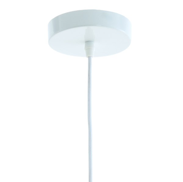 image of white ceiling fixture of hanging light shade