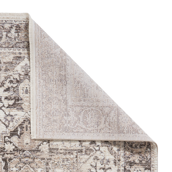 Vintage rug in grey close up image