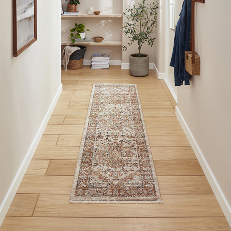 Vintage terracotta runner on floor image 1