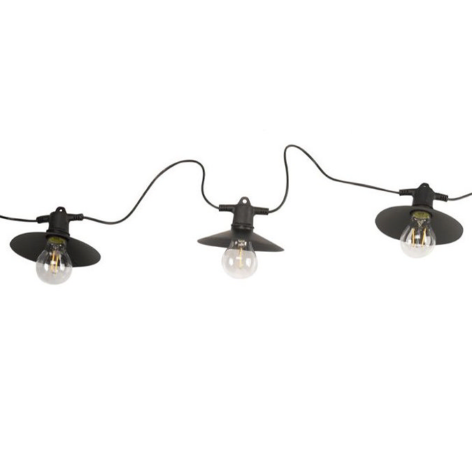 image cut out on white background of spaceship-style string lights