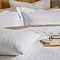 Waffle Circle Duvet Cover Set - White carousel image