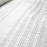 Waffle cotton stripe white close up on bed image 5