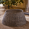 wicker christmas tree skirt, separate from the tree