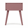 back facing cut out image of clay pink nightstand with 1 drawer
