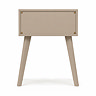back facing image of taupe coloured nightstand