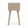 side on cut out image of taupe 1 drawer nightstand