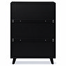 back facing cut out image of 2 door black sideboard