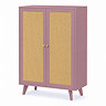 angled cut out image of rattan two door tall sideboard