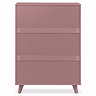 back facing cut out image of pink clay sideboard