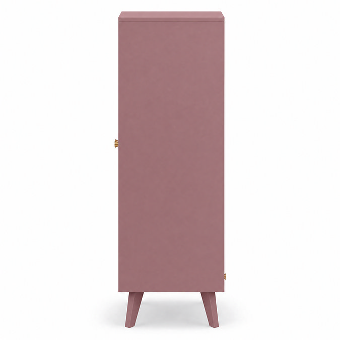 side on cut out image of tall pink clay sideboard