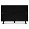 back facing cut out image of black six drawer chest