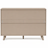 back facing cut out image of taupe six drawer chest