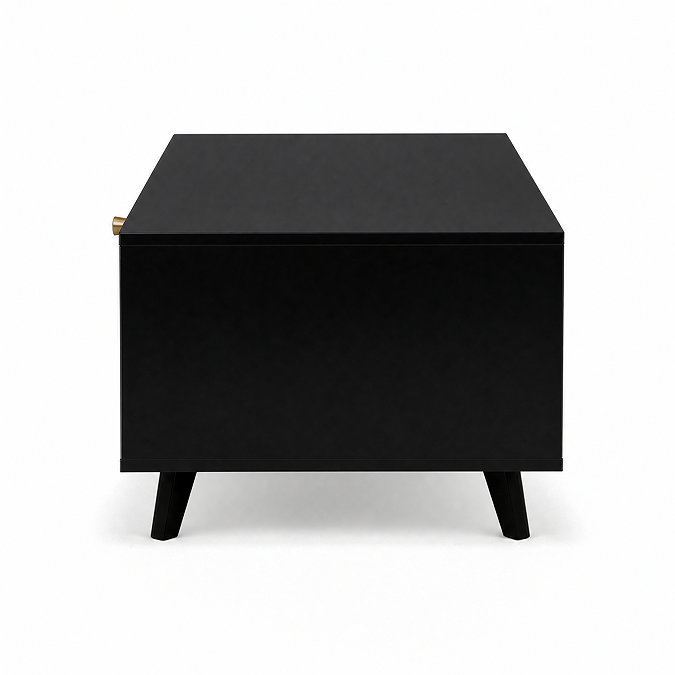 side on cut out image of black coffee table