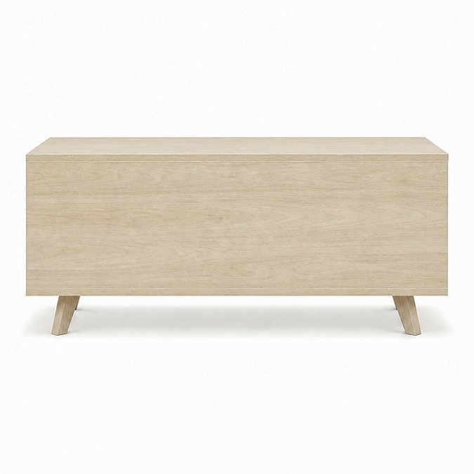 reverse cut out image of natural coffee table