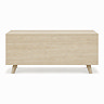 reverse cut out image of natural coffee table