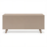 reverse cut out image of taupe coffee table