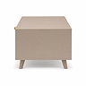 side on cut out image of taupe coffee table