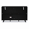 back facing cut out image of black three drawer sideboard