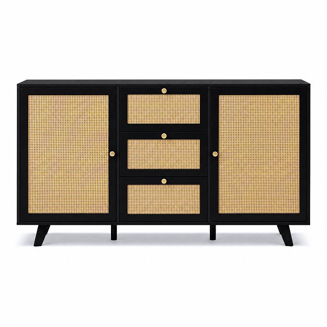 front facing cut out image of three drawer two door sideboard
