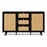 front facing cut out image of three drawer two door sideboard
