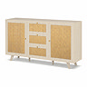 angled cut out image of three drawer sideboard in natural