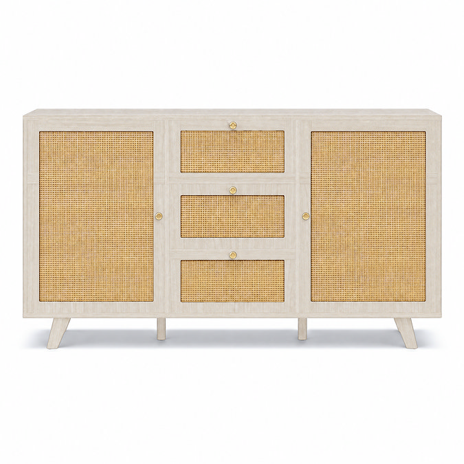 front on cut out image of three drawer sideboard