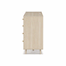 side on cut out image of natural coloured three drawer sideboard