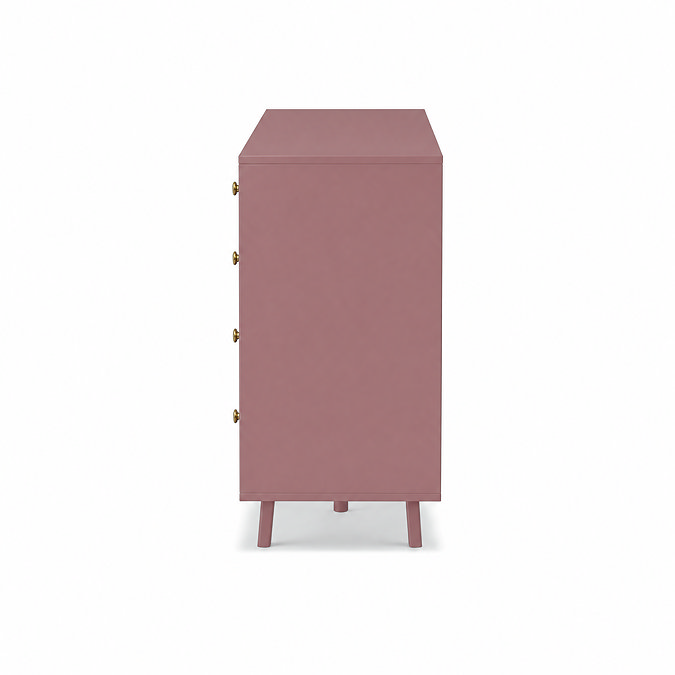 side on cut out image of pink sideboard