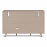 reverse cut out image of taupe sideboard