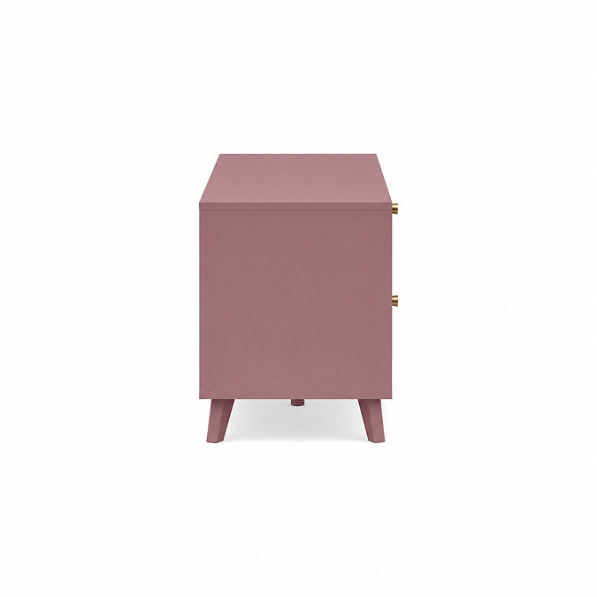 side on cut out image of pink clay coloured large tv unit