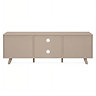 reverse cut out image of taupe rattan large tv unit