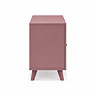 side on cut out image of pink clay small tv unit