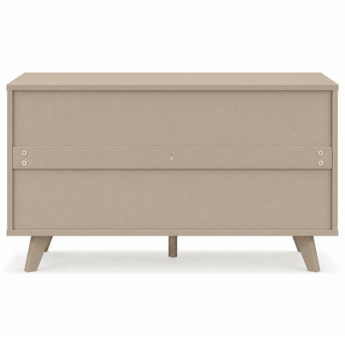 reverse cut out image of taupe small tv unit