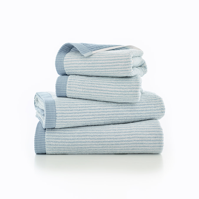 willow weave blue towels image